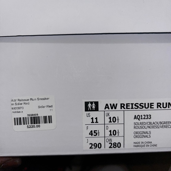 Adidas, Alexandra wang AW reissue run size 11 - Picture 6 of 6